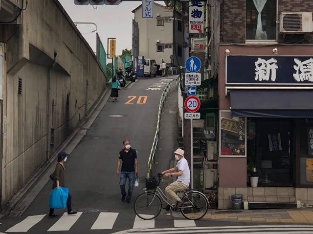 自転車でなるべく車が通らない道を